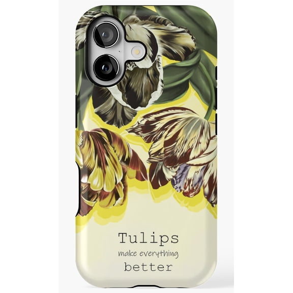 Tulips Bloom Colorful Spring Floral Pattern Botanical Flower Phone Case for iPhone 17 16 15 14 13 12 11 Pro Max