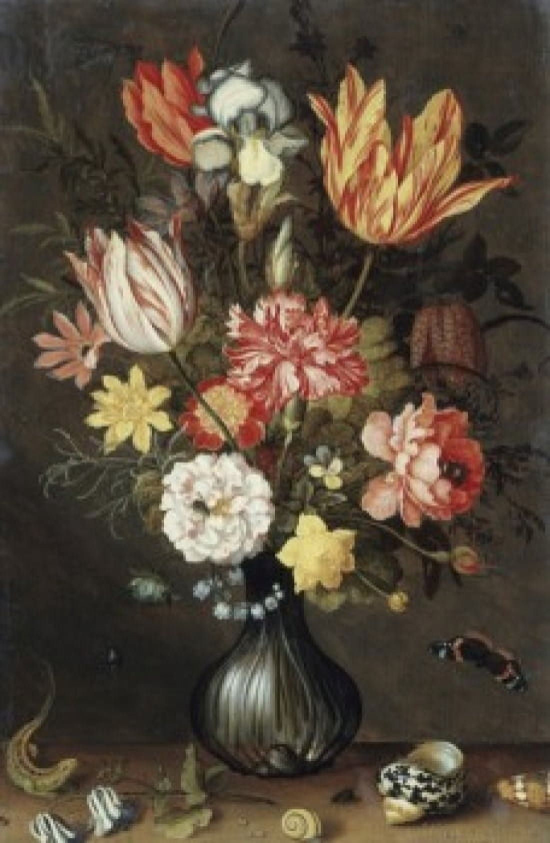 Tulips Carnations and Iris Balthasar van der Ast (1593-1654 Dutch) Canvas Art - Balthasar van der Ast (24 x 36)