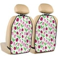 thumbnail image 1 of Tulips Flowers Purple Red Mats Back Seat Protectors, Car Seat Protector Vehicle Organizers Waterproof Cover Back Seat Cover for Kids with 3 Storage Pockets 2 Pack, 1 of 5