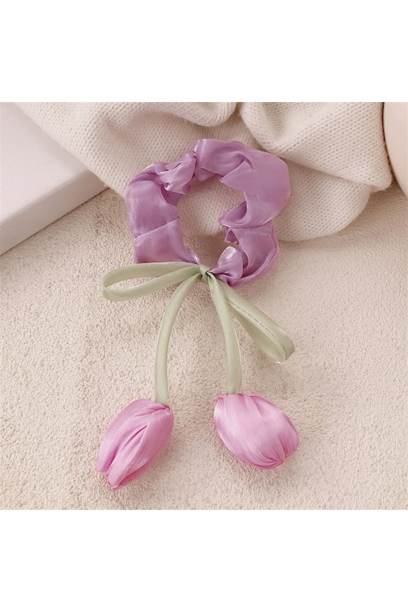 Tulips Hairband And Hair Ties Korean Style Fresh And Sweet Ponytail Accessories For Girls