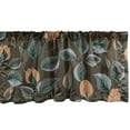 thumbnail image 1 of Tulips Window Valance, Fantasy Themed Blooming Flowers Vintage with Leaves Greenery Print Bohemian, Curtain Valance for Kitchen Bedroom with Rod Pocket, 54" X 18", Cadet Blue Salmon, by Ambesonne, 1 of 2
