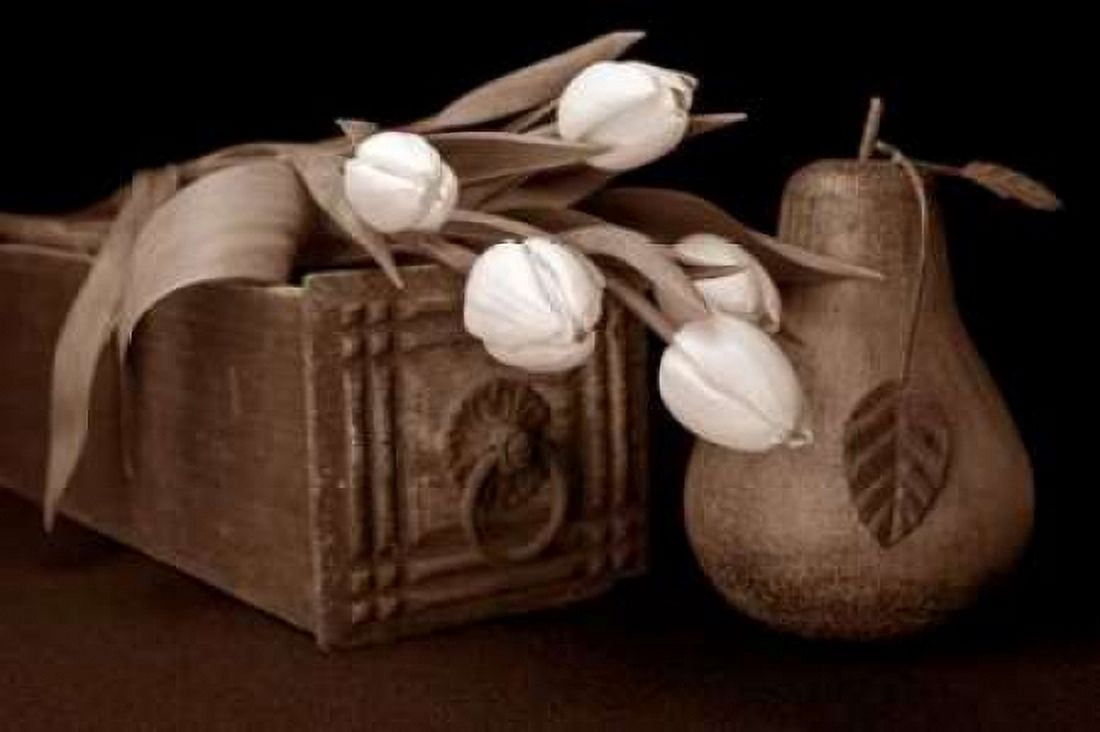 Tulips With Pear I Canvas Art - C Thomas McNemar (12 x 18)