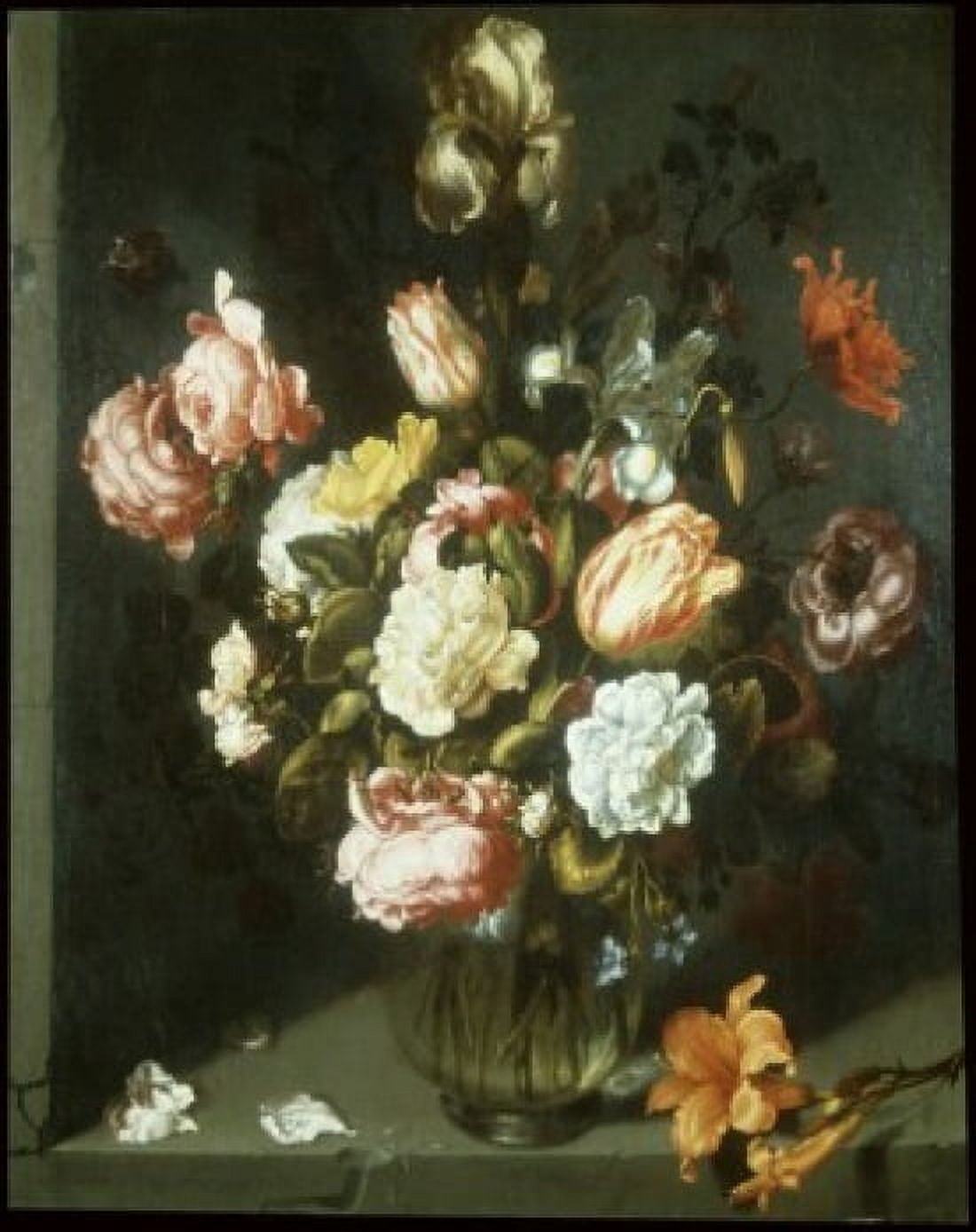 Tulips and Peonies in a Vase Jacob Woutersz Vosmaer (1584-1641 Dutch) Oil on wood panel Canvas Art - Jacob Woutersz Vosmaer (18 x 24)