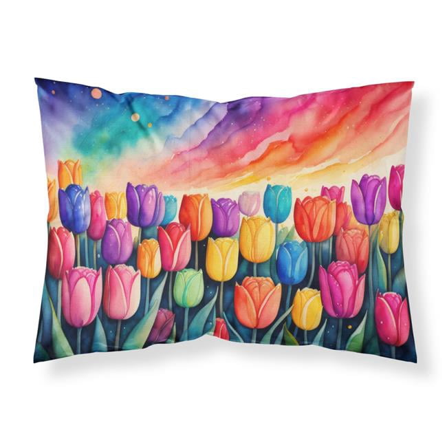 Tulips in Color Fabric Standard Pillowcase