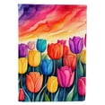 thumbnail image 1 of Tulips in Color House Flag 28 in x 40 in, 1 of 5