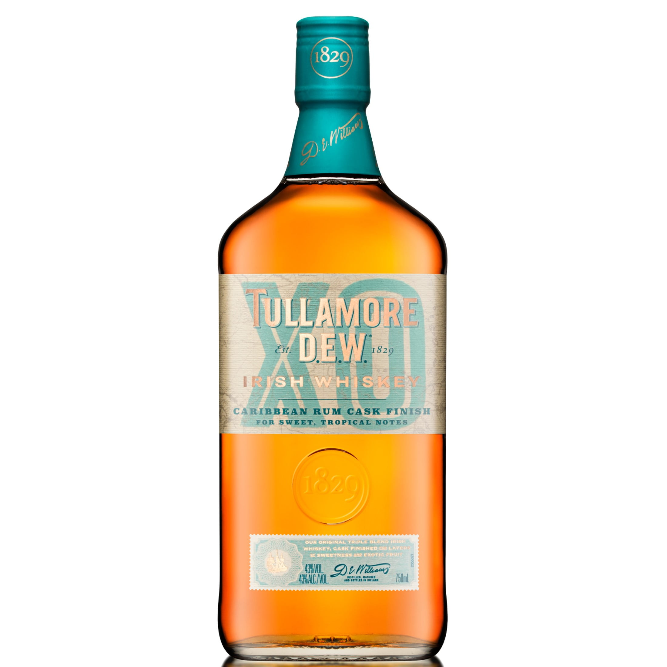 Tullamore D.E.W. XO Caribbean Rum Cask Finish Irish Whiskey, 750ml