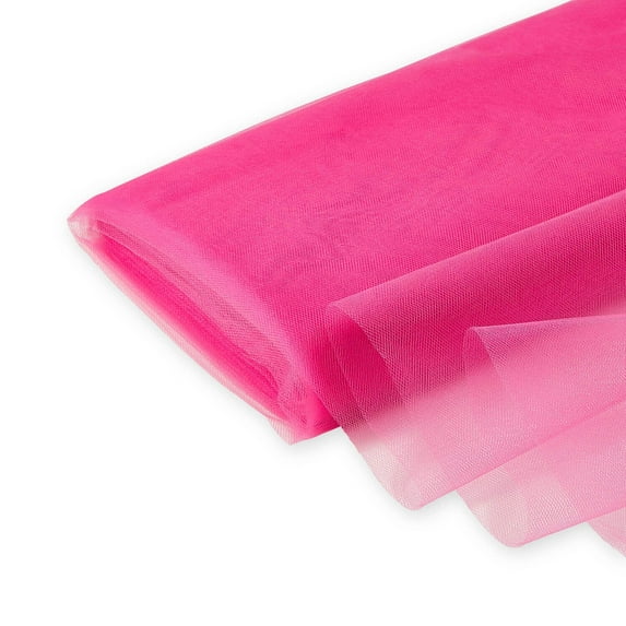 Polyester Tulle (54 Inch) Sheer Lightweight Fabric By The Yard - For Sewing Apparel, Accessories, Bridal, Crafts, & More - Candy Pink (10 Bolts, 400 Yards)