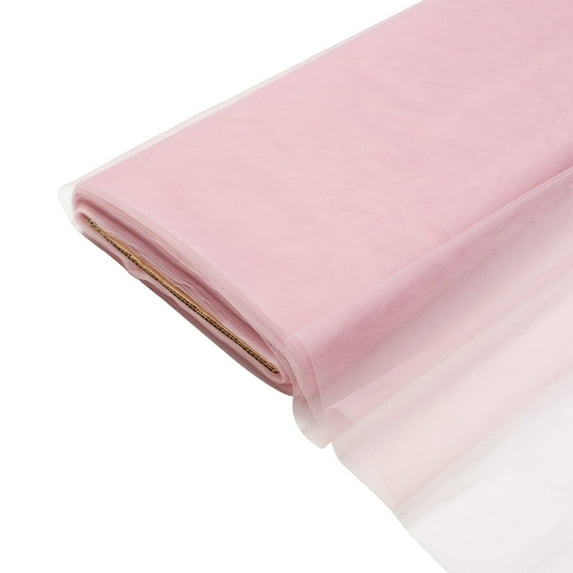 Tulle 54" Polyester Sheer Lightweight 40 Yard Bolt Of Fabric - For Sewing & Crafting Apparel, Accessories, Decor, or More (Dusty Rose, 40 Yards)