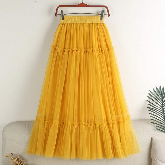 Tulle A Line Midi Long Skirts