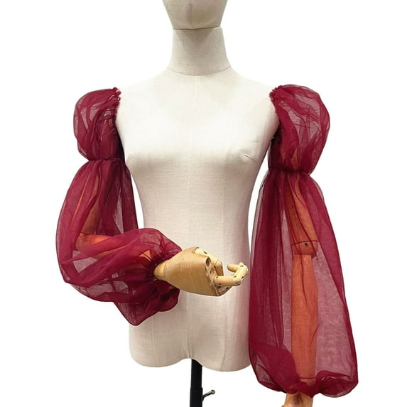 Tulle Arm Covers Long Sleeve for Bridal Gown Dress Decorative Sleeves Shirt Bishop Sleeve Dress Decorative Long Sleeve