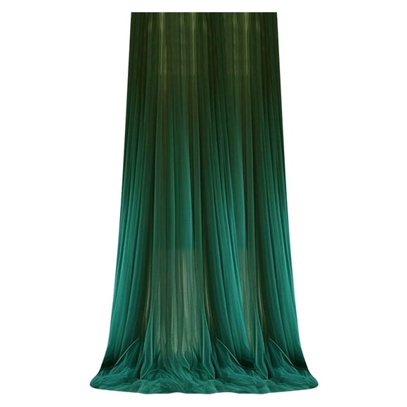 Tulle Backdrop Curtains for Wedding Decor - Sheer Voile Fabric Drapes for Photo Background, Baby Shower, Birthday Party, and Bridal Ceremony Decorations (Green,63"x106.3")