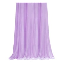 Tulle Backdrop Curtains for Wedding Decor - Sheer Voile Fabric Drapes for Photo Background, Baby Shower, Birthday Party, and Bridal Ceremony Decorations (Purple,63"x84.6")