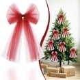 thumbnail image 1 of Tulle Bow,11.8x7.8 Inch Double Layer Tulle Christmas Bows,Soft Fabric Pre‑Formed Christmas Bow Knot,Decorative Sheer Ribbon Bow Decor,Coquette Tulle Holiday Bow Decoration for Party,Tree, 1 of 4