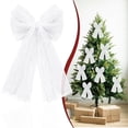 thumbnail image 1 of Tulle Bow,11.8x7.8 Inch Double Layer Tulle Christmas Bows,Soft Fabric Pre‑Formed Christmas Bow Knot,Decorative Sheer Ribbon Bow Decor,Coquette Tulle Holiday Bow Decoration for Party,Tree, 1 of 4