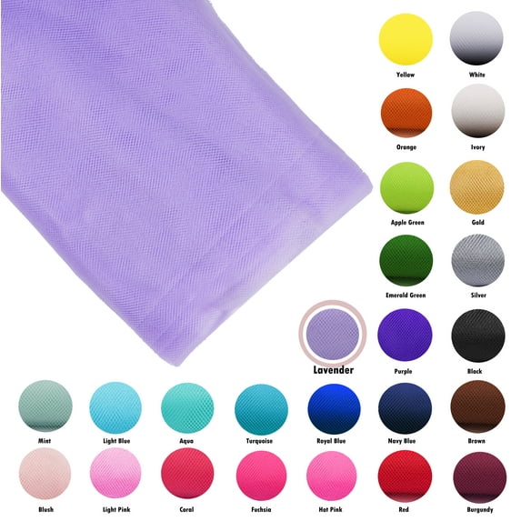 Tulle Fabric Bolt 54"X40yds Wedding Bridal Party Favor Decoration Tutu Craft (Lavender)