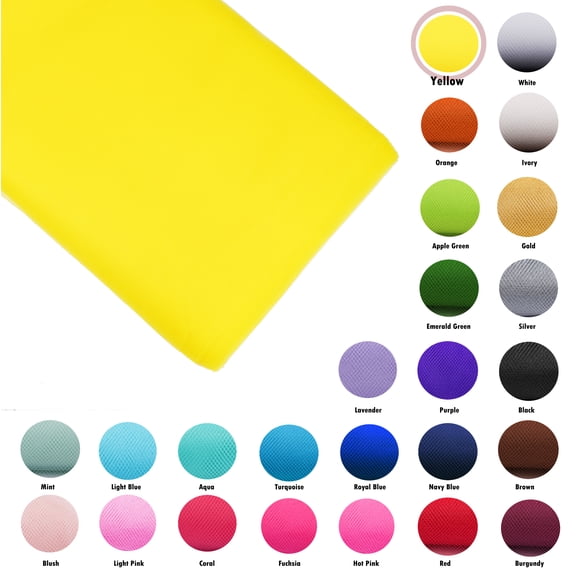 Tulle Fabric Bolt 54"X40yds Wedding Bridal Party Favor Decoration Tutu Craft (Yellow)