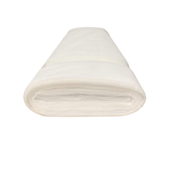 Burlap Fabrics Tulle Fabric White - 108 Inch Wide Soft Polyester Illusion Fabric Sold by the Yard