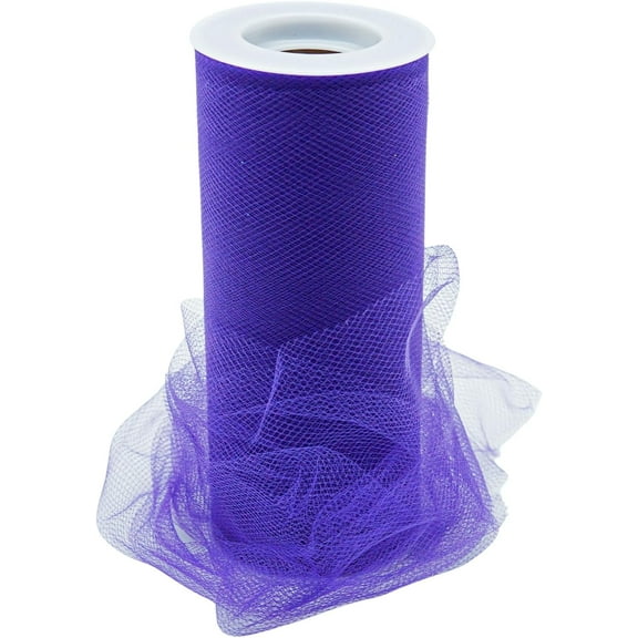 Tulle Roll/Spool 6 Inches x 25 Yards Polyester-Made Tulle Fabric DIY Craft Tutu Gift Wrap Bow Sewing Fabric Bridal Veil Wholesale Bulk
