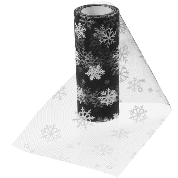 KAKOWELY Gauze Roll Tulle Yarn Black 1Set 15cm X 10Yards