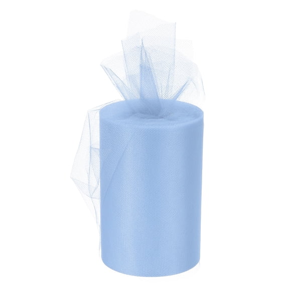 Tulle Rolls Fabric Spools 6" 100 Yards Light Blue for Decoration Wrapping Wedding DIY Crafts