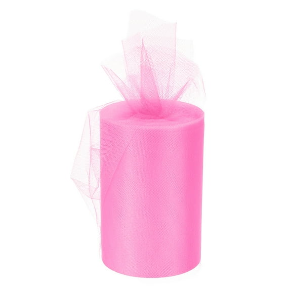 Tulle Rolls Fabric Spools 6" 100 Yards Rose Pink for Decoration Wrapping Wedding DIY Crafts