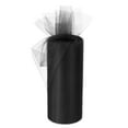 thumbnail image 1 of Tulle Rolls Fabric Spools 6" 25 Yards Black for Decoration Wrapping Wedding DIY Crafts, 1 of 5