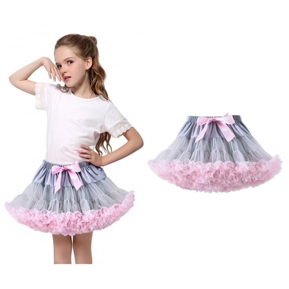 Tulle Skirt for Girls Layered Pink Tutu Elastic Waist Princess Ballet Dance Dress Birthday Party Dresses 0-2 Years