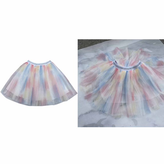 Tulle Skirt for Girls Layers Pink Tutu Sparkle Tulle Tutu Skirt Elastic Waist Teen Ballet Tutu Christmas Skirt 11-12 Years
