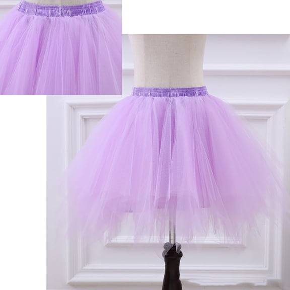 Tulle Skirt for Girls Layers Purple Tutu Elastic Waist Girls Ballet Tutus Kid Dress Up Birthday Party 2-12 Years