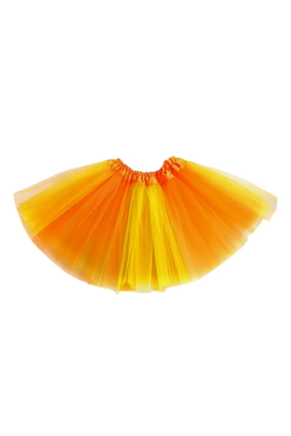 Tulle Skirts for Women Dance Tutu Skirt Color Matching Rainbow Casual Lightweight Womens Corner Skirt Orange One Size