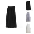 thumbnail image 1 of Tulle Skirts for Women Elastic High Waist Mesh Layered A Line Flowy Midi Skirt Tutu Skirt Dancewear, 1 of 6