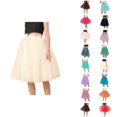 thumbnail image 1 of Tulle Skirts for Women Elastic Waist Lace Up Bow Knee Length Layered Mesh Flowy A Line Tutu Skirts Puffy Skirt Fairy Skirt, 1 of 6