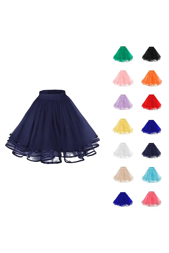 Tulle Skirts for Women Elastic Waist Layered Mesh A Line Tutu Skirts Puffy Ballet Skirt Fairy Skirt Dance Costumes