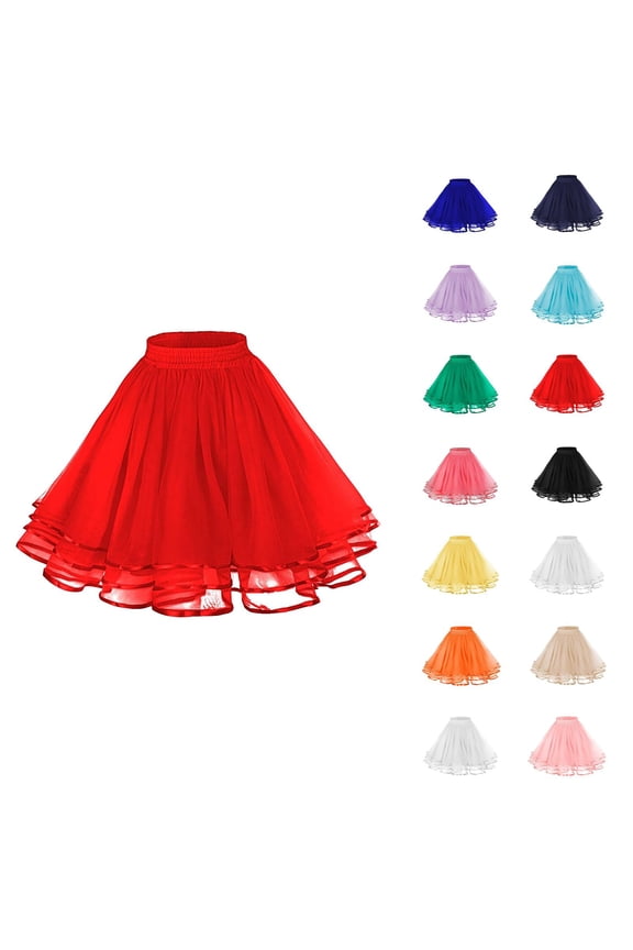 Tulle Skirts for Women Elastic Waist Layered Mesh A Line Tutus Puffy Ballet Skirt Fairy Skirt Dance Costumes