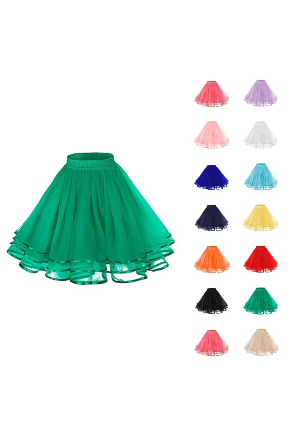 Tulle Skirts for Women Elastic Waist Layered Mesh A Line Tutus Puffy Ballet Skirt Fairy Skirt Dance Costumes