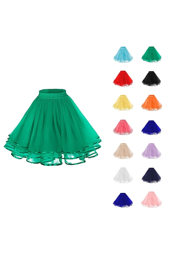 Tulle Skirts for Women Elastic Waist Layered Mesh A Line Tutus Puffy Ballet Skirt Fairy Skirt Dance Costumes
