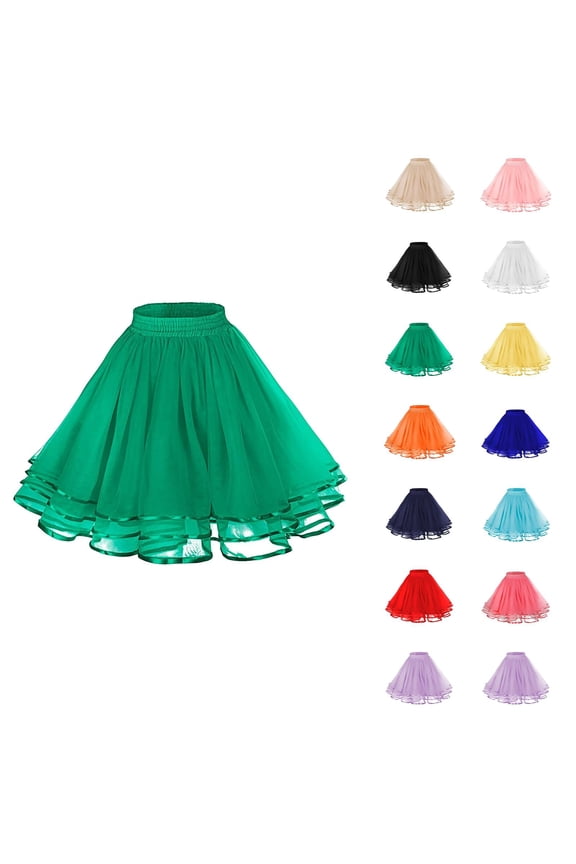 Tulle Skirts for Women Elastic Waist Layered Mesh A Line Tutus Puffy Ballet Skirt Fairy Skirt Dance Costumes