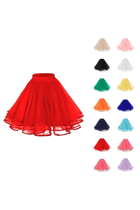 Tulle Skirts for Women Elastic Waist Layered Mesh A Line Tutus Puffy Ballet Skirt Fairy Skirt Dance Costumes