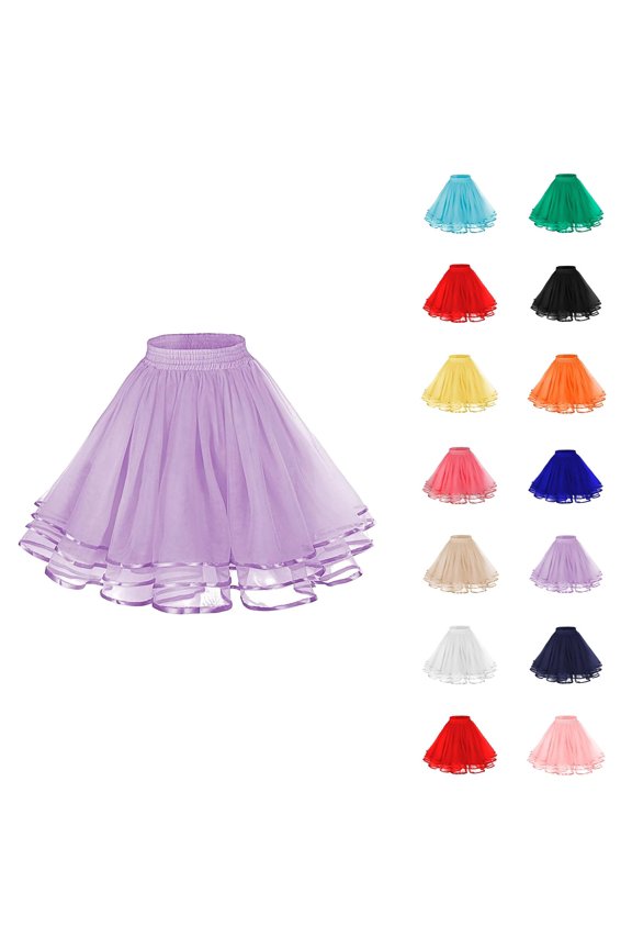 Tulle Skirts for Women Elastic Waist Layered Mesh A Line Tutus Puffy Ballet Skirt Fairy Skirt Dance Costumes