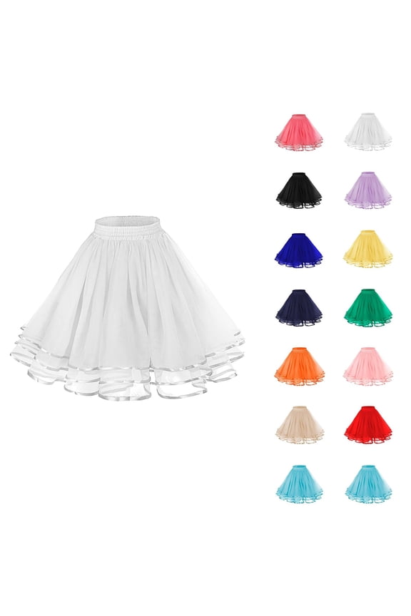 Tulle Skirts for Women Elastic Waist Layered Mesh A Line Tutus Puffy Ballet Skirt Fairy Skirt Dance Costumes