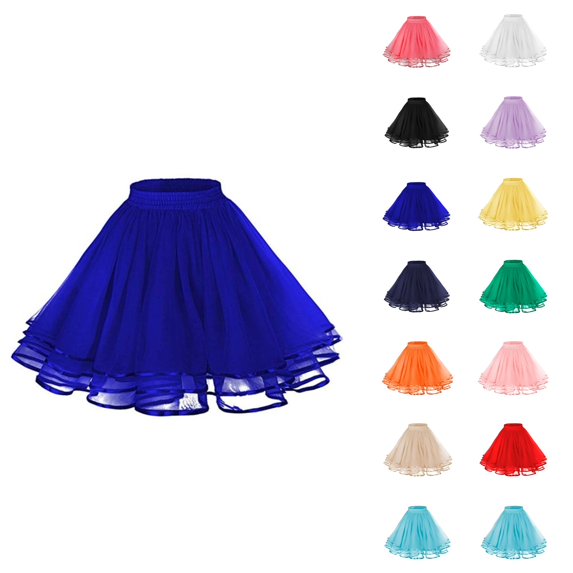 Tulle Skirts for Women Elastic Waist Layered Mesh A Line Tutus Puffy Ballet Skirt Fairy Skirt Dance Costumes