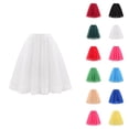 thumbnail image 1 of Tulle Skirts for Women Elastic Waist Pleated Mesh Mid Length A Line Puffy Skirt Adult Tutu Skirts Fluffy Dancing Skirt, 1 of 3