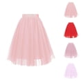 thumbnail image 1 of Tulle Skirts for Women Elegant Mesh Layered Flowy A Line Midi Skirt Ballet Tutu Skirts, 1 of 3