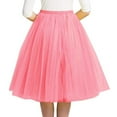 thumbnail image 1 of Tulle Skirts for Women Knee Length Long Adult Tutu Layered Short Prom Party Midi Skirt, 1 of 3