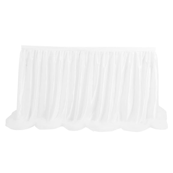 Tulle TUTU Rectangle Table Skirt Wedding Party Decor White 9ft x 30in