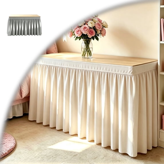 Tulle Table Skirt - 36" Table Skirt for Party Table Decor, Soft Layered Tulle Decorates Round and Rectangular Tables for Weddings, Birthdays, Dessert Displays, Restaurants and Parties