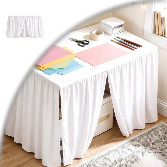 Tulle Table Skirt - 42" Table Skirt for Party Table Decor, Soft Layered Tulle Decorates Round and Rectangular Tables for Weddings, Birthdays, Dessert Displays, Restaurants and Parties