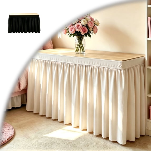 Tulle Table Skirt - 48" Table Skirt for Party Table Decor, Soft Layered Tulle Decorates Round and Rectangular Tables for Weddings, Birthdays, Dessert Displays, Restaurants and Parties