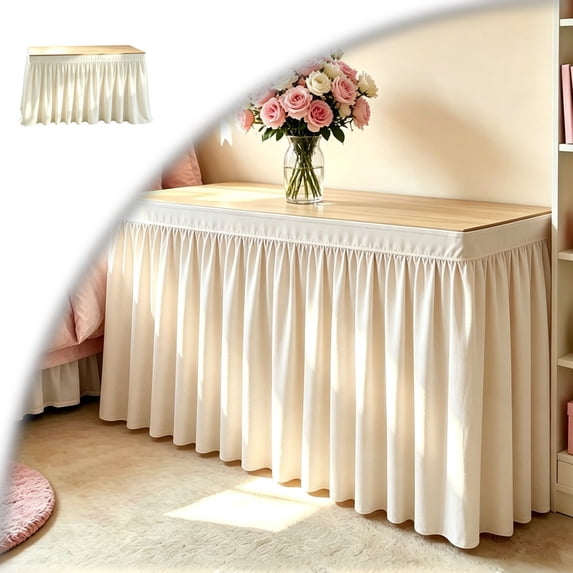 Tulle Table Skirt - 48" Table Skirt for Party Table Decor, Soft Layered Tulle Decorates Round and Rectangular Tables for Weddings, Birthdays, Dessert Displays, Restaurants and Parties