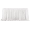 thumbnail image 1 of Tulle Table Skirt 75 cm x 122 cm White Polyester Ruffled Transparent Table Decoration for Wedding Birthday Banquet Events, 1 of 6